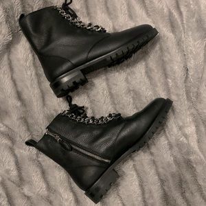 NWOT Rebecca Minkoff Chain Combat Boots